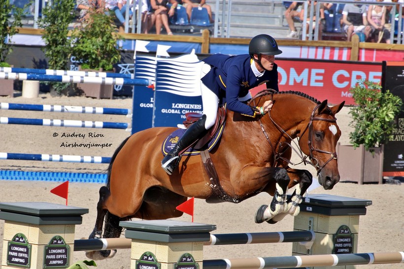 Belle victoire de Niels Bruynseels et DELUX VAN T&L (Toulon x Landetto) à Doha pour la 1ère étape du LGCT 2021 ! (photo : Audrey Riou - Airshowjumper).