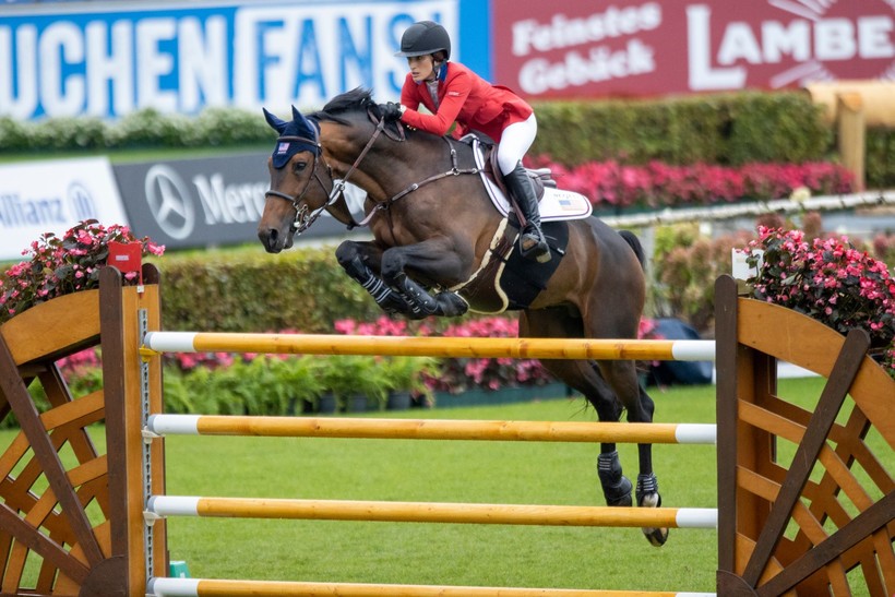 Jessica Springsteen et DON JUAN VAN DE DONKHOEVE ce 15 septembre au CHIO Aachen (photo: Dirk Caremans)